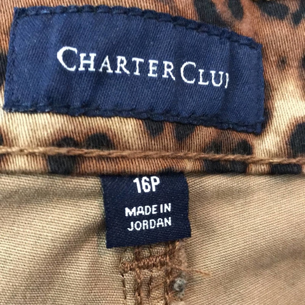 Charter Club Lexington of straight pants, neutral cmb, leopard print siz… - Picture 9 of 11